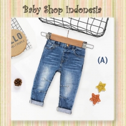 LT091 Celana Panjang Jeans Anak Import Celana Panjang Jeans Bayi Branded Shredded Line A  large